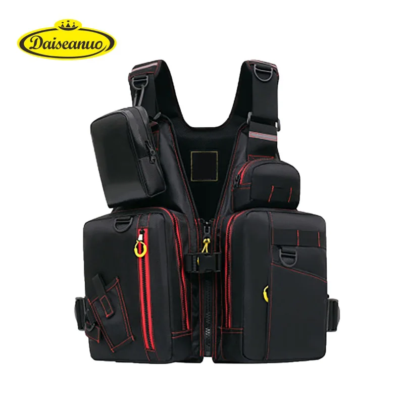 

Large buoyancy Professional life vest Multi-pocket fishing vest removable fishing jacket fishing tackle floating vest