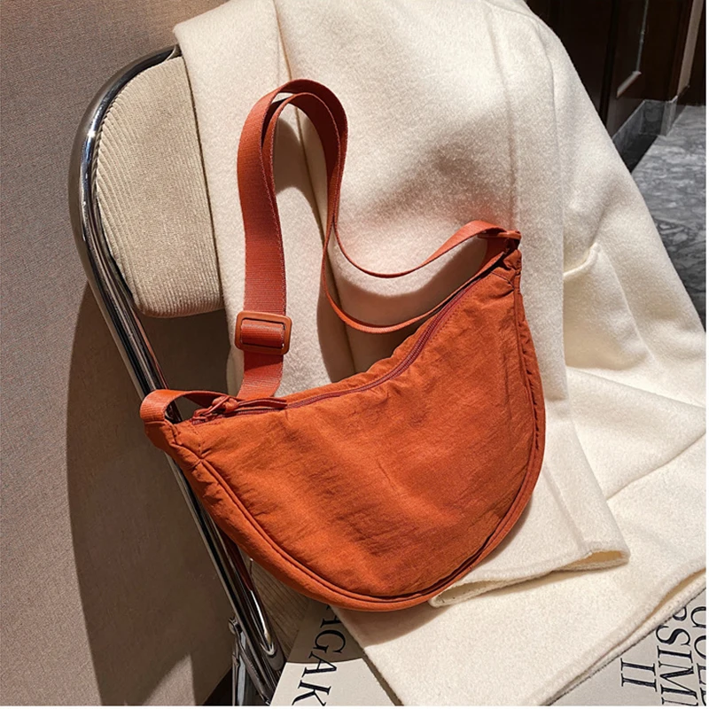 Casual Nylon Hobos Crossbody Bag for Women Designer Shoulder Bags Large Capacity Tote Lady Travel Shopper Bag Female Purses nylon crossbody bag