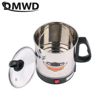 DMWD MultiCooker Electric Skillet portable stainless steel heating cup Noodles milk soup porridge Cooking Pot mini coffee boiler 2