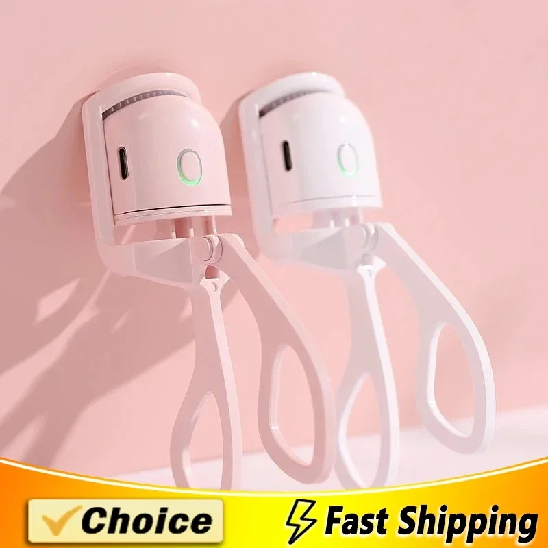 Eyelash Curler Heated Eyelash Curler Electric 2-Level Temperature Control Long-lasting Curling and Shaping Portable Rechargeable Eyelash Curler