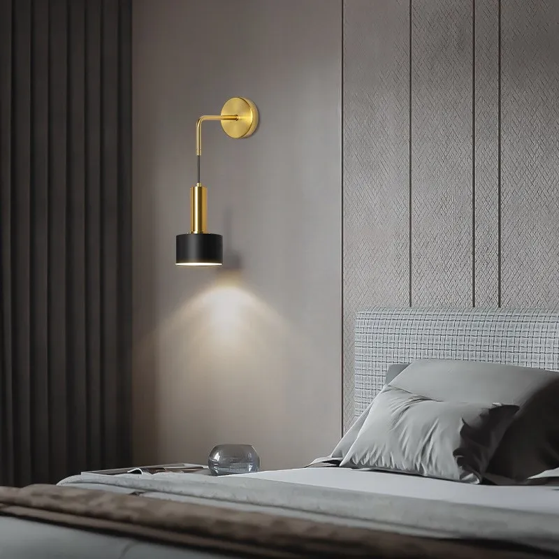 

Luxury LED Wall Lamp Minimalist Creative Bedside Lamp Study Reading Lamp Hotel Room Decoration Lighting G9 Light Source