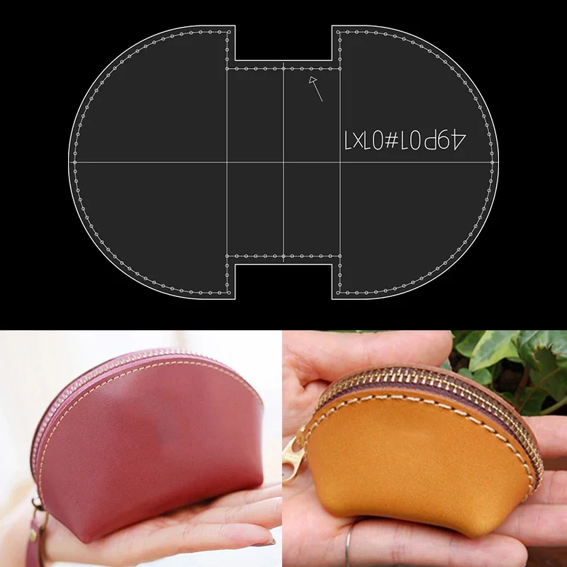 1PC Coin Purse Making Template Acrylic Mold Leather craft tools