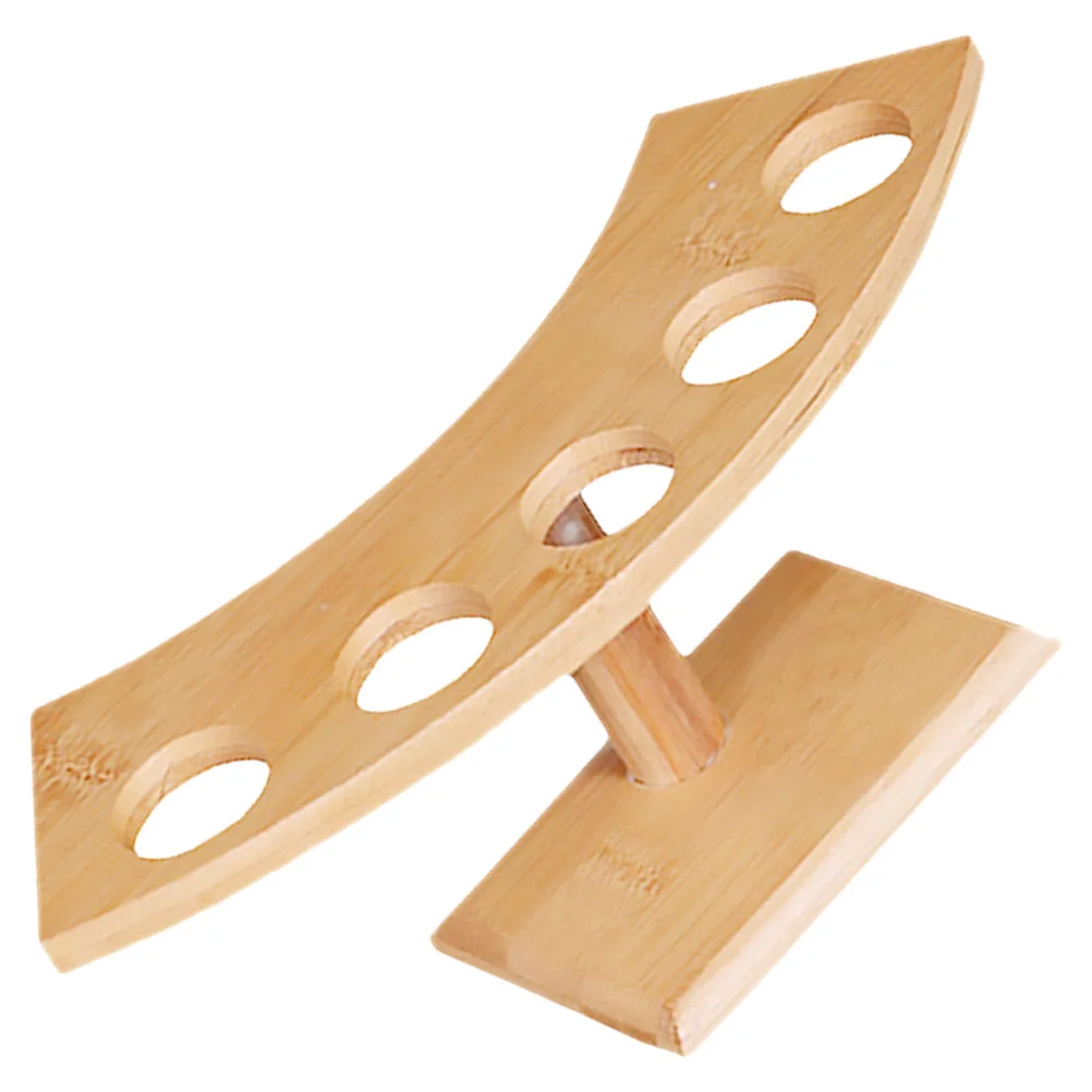Ice Cream Cone Rack Wooden Display Stand Sushi Roll Holder Rear Racks Cream Stands Cone Displays Smooth Surface Polished Wood