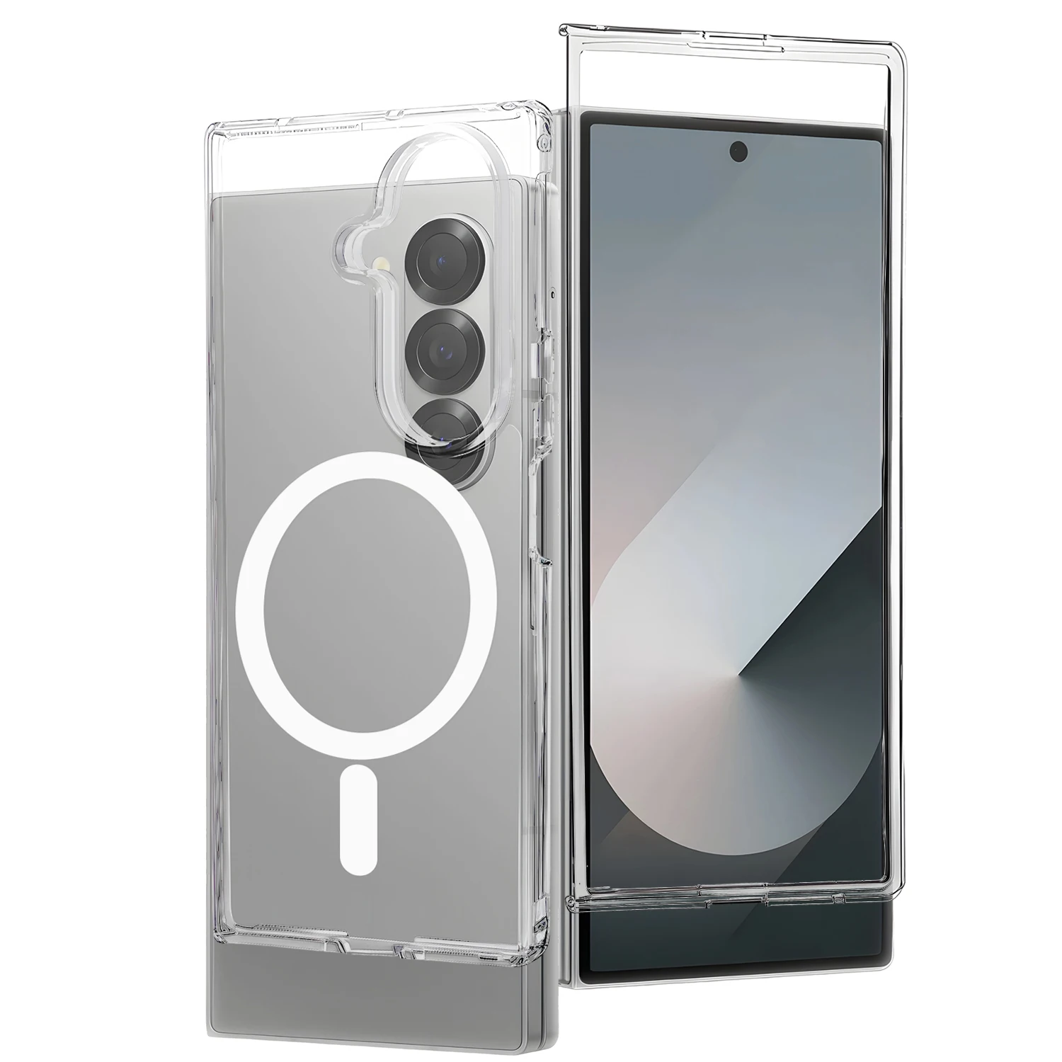 Ultra Slim Clear Magnetic Phone Case - Transparent Wireless Charging Cover