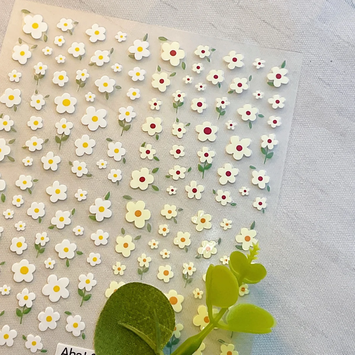 1 sheet Embossed Nail sticker Light Luxury Tulip flower nail sticker cute Pink nail sticker