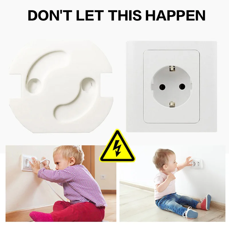 European Standard Baby Anti-electric Shock Socket Cover 10/1pcs Child Safety Rotating Socket Protection Cover Power Plug socket covers