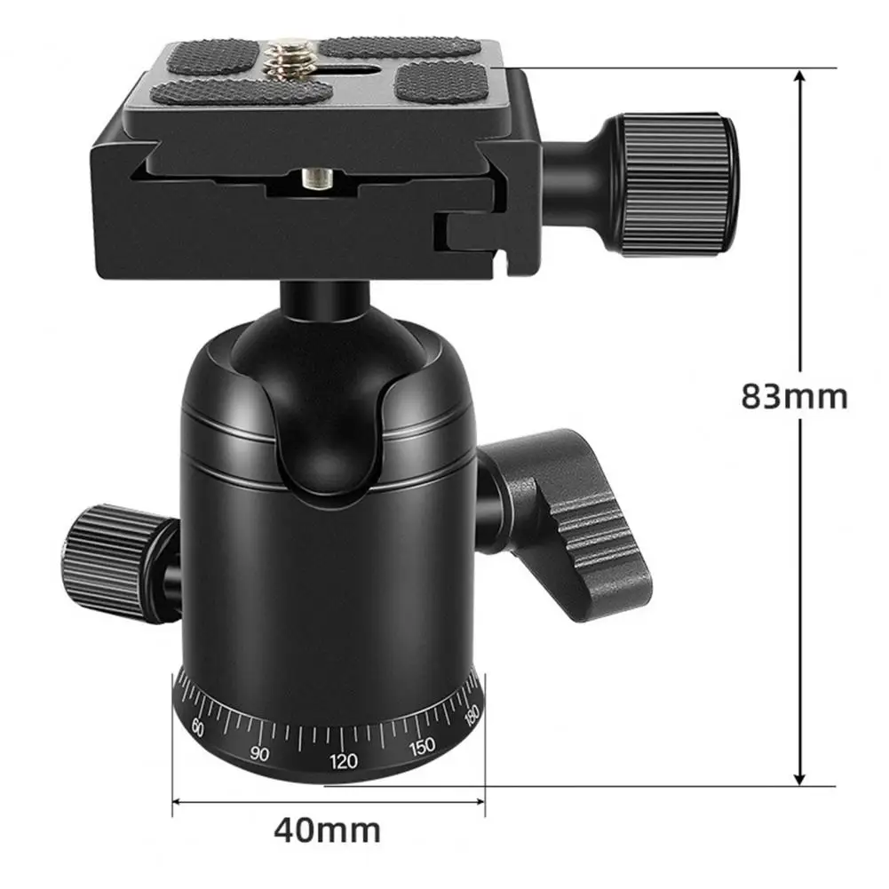 Tripod Ball Head 360 Degree Rotatable Aluminum Alloy Universal Panoramic Mini Tripod Ball Head for Outdoor