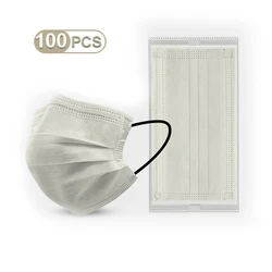 Disposable Adult Face Masks - Individually Packaged, Breathable & Protective, Blue (100PCS)