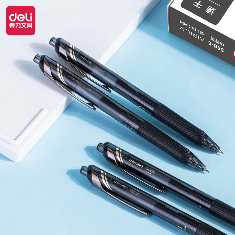 4pcs/8pcs Gel Pen 0.5mm Black Ink High-quality Pen Signature Pen School Student Supplies Office Supplies Stationery deli 4pcs 8pcs 0 5mm black ink gel pen office pen stationery high quality pen signing pen student school supplies pen for exam