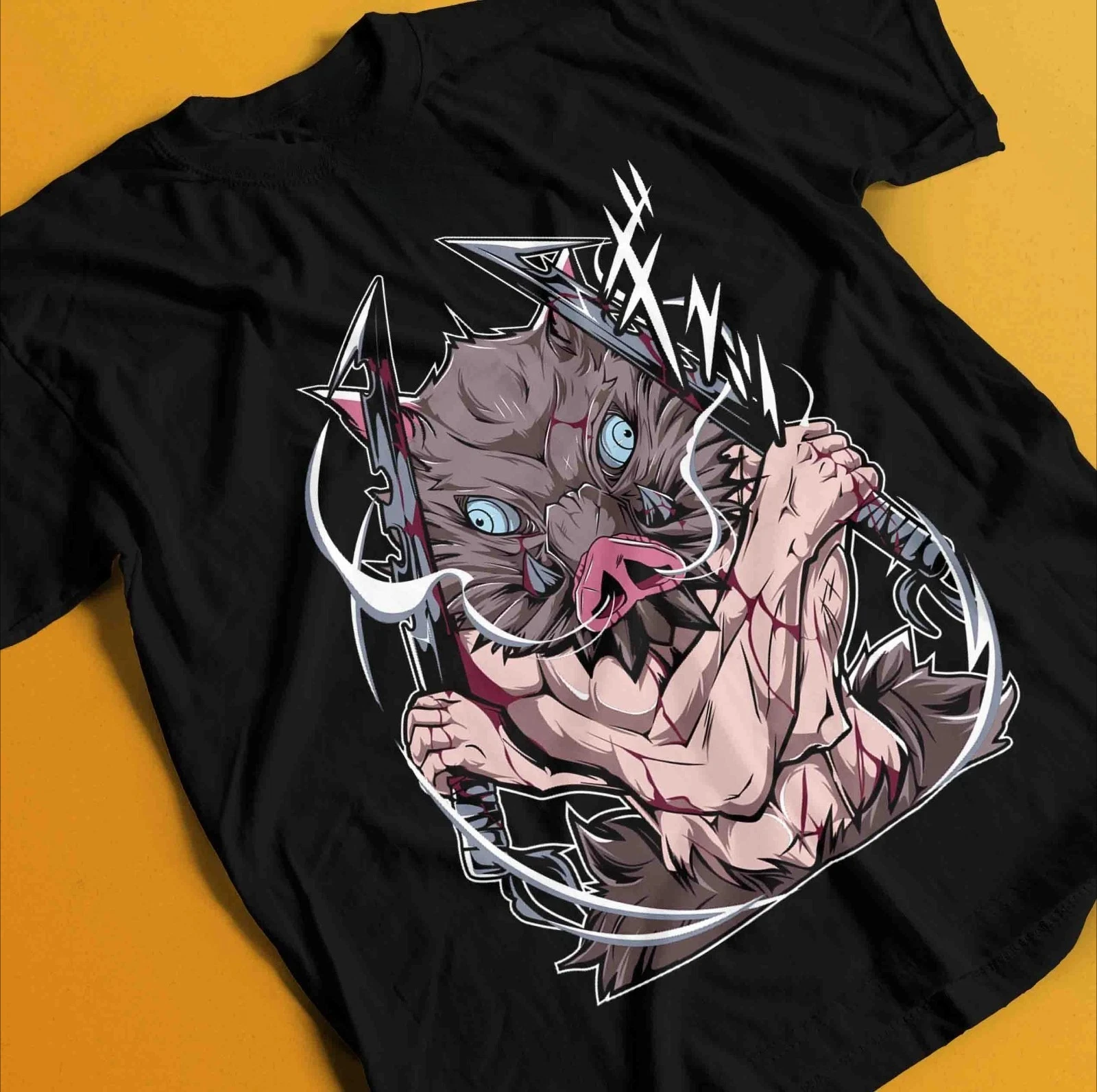 新しい 2026 デーモンスレイヤーシャツ伊之助 Tシャツ善逸 Tシャツ Muzan Doma Tシャツ夏の男性と女性の Tシャツトップ