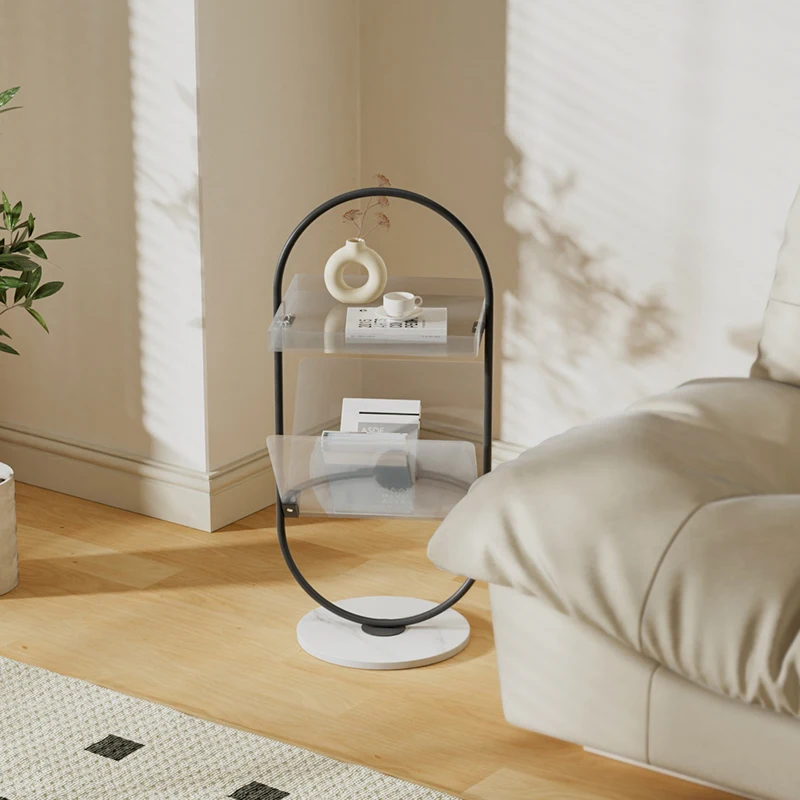 Designer Side Table Leisure Storage Organizer Trendy Mini Creative Magazine Rack Minimalist Coffee Table Furniture Estante FYMR