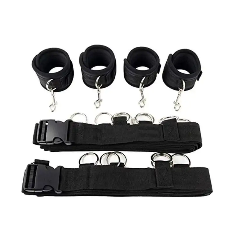 Adult Female Toys BDSM Restraints Bed Harness Reverse Hand Cross Buckle Set Binding Hands And Feet SM Sex Games Leg Spreader %