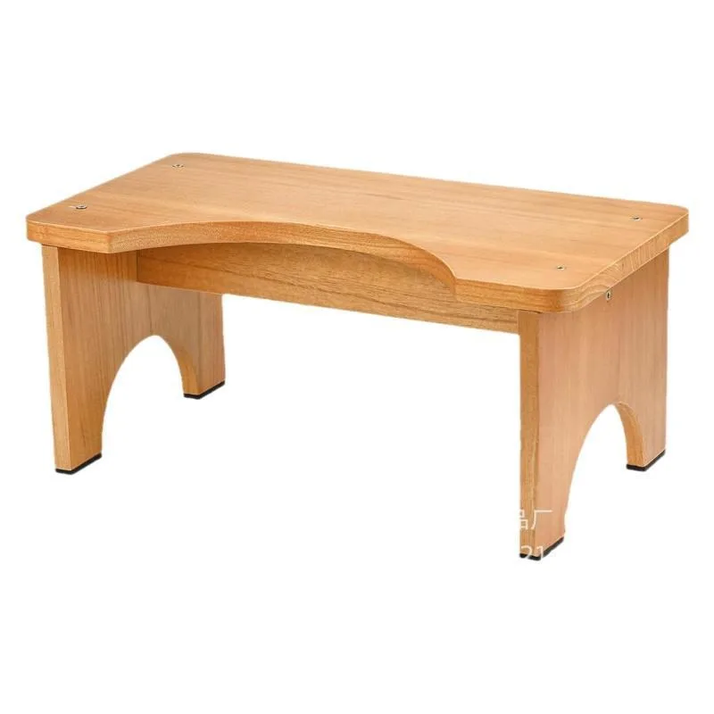 BambooToilet Stool Foldable Squatting Step for Bathroom Waterproof Maternity Footrest Sturdy Kid's Step Stool for Added Height