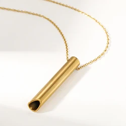 Stainless Steel Mindfulness Breathing Necklace for Anxiety and Stress Relief (YA0784-3)