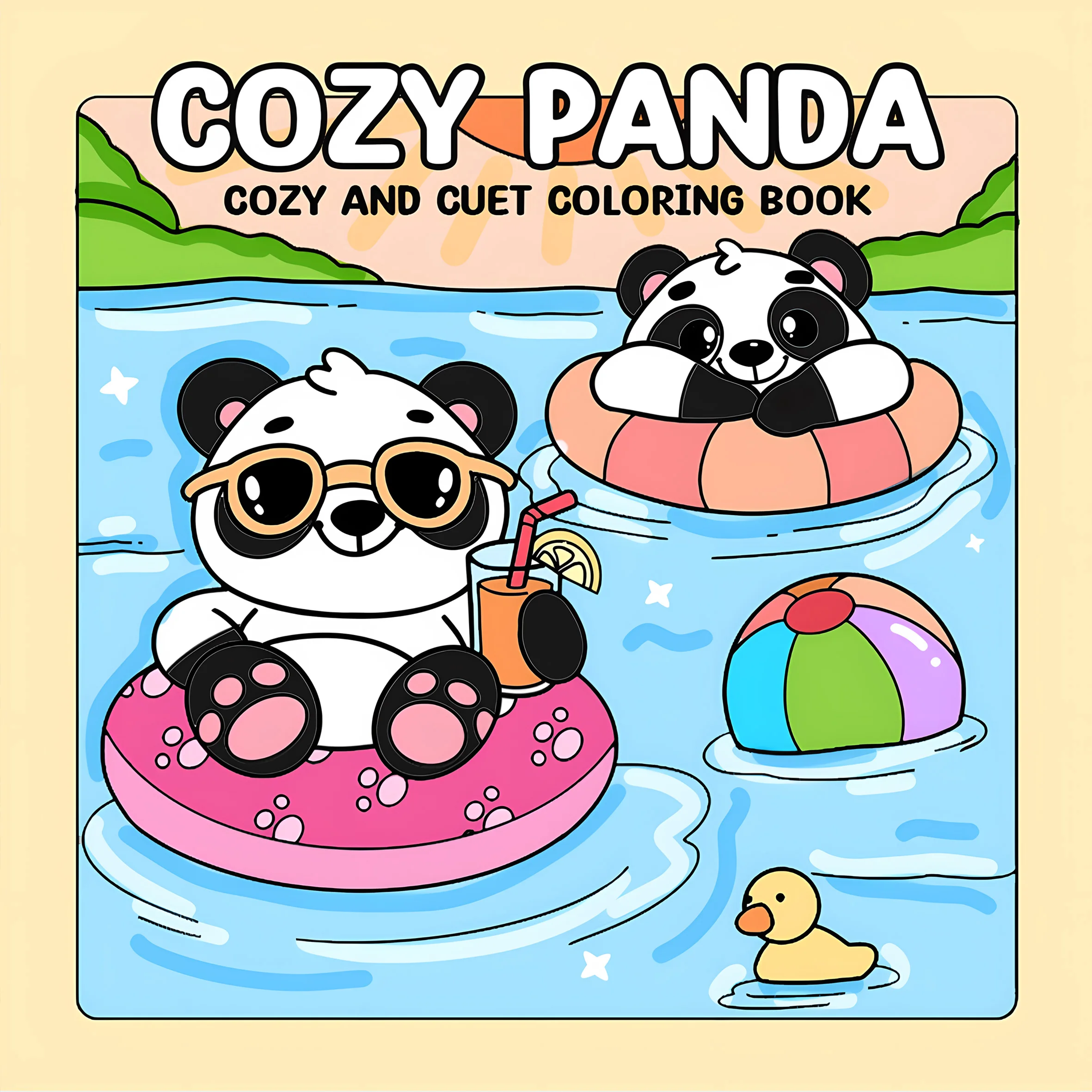 COZY PANDA Libro da colorare con motivi Bold-easy per adulti Simpatico libro da disegno Regalo perfetto per feste e compleanni