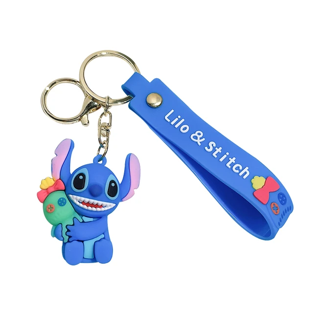 Anime Disney Keychain Lilo & Stitch Keyring key chain doll car pendant gift  PVC