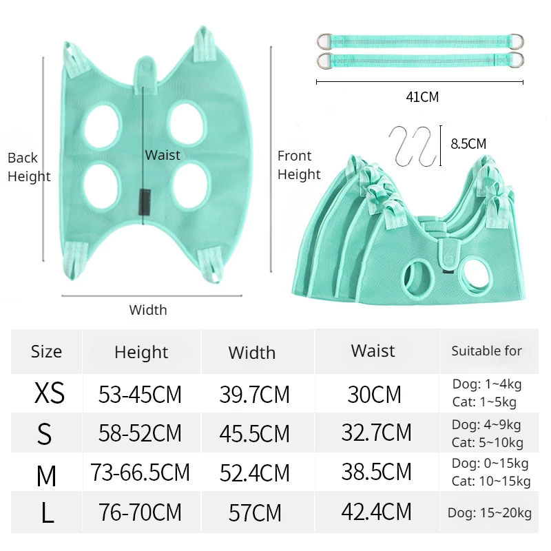 Pet Grooming Hammock for Dogs Cat Grooming Harness Nail Trimmers Pet Sling for Nail Clipping Grooming Trimming Pet Beauty Salon 3