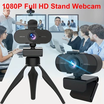 Full HD 1080P Computer Webcam with Microphone Voice Call Conference Live Camera Privacy Cover Stand Game Banding live Web Camera 1