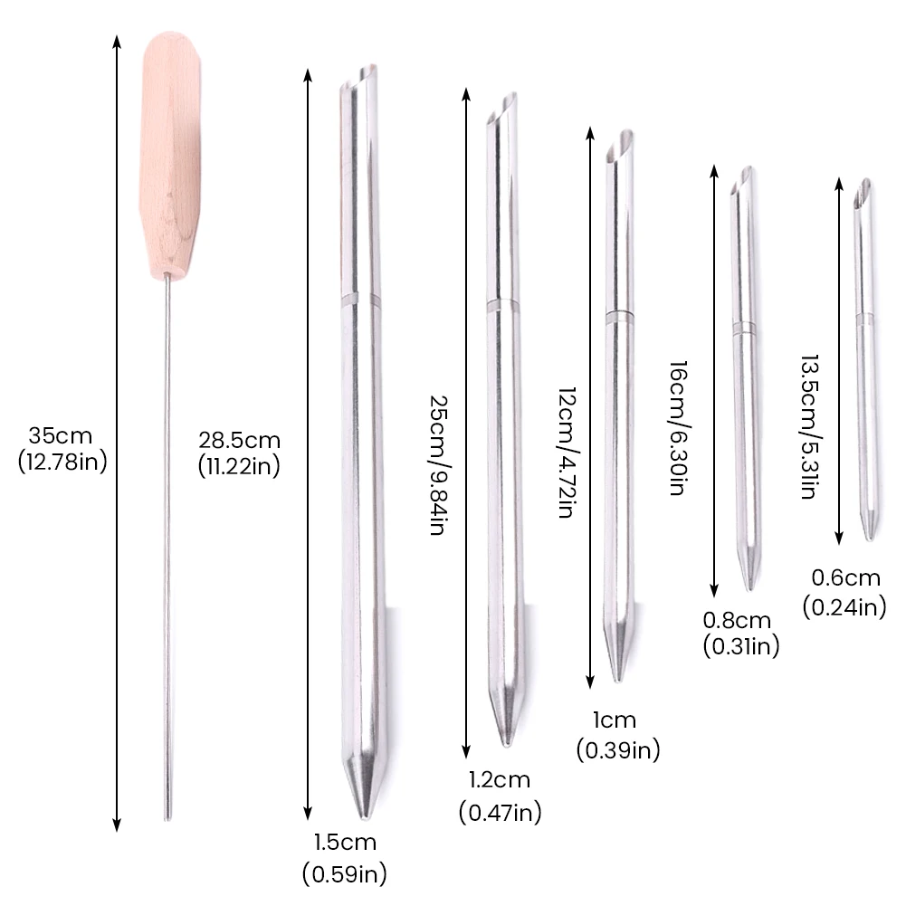 Stainless Steel Paracord Braid Needle Set Perfect for Leather and Paracord Work Includes Marlinspike and Smoothing Tools