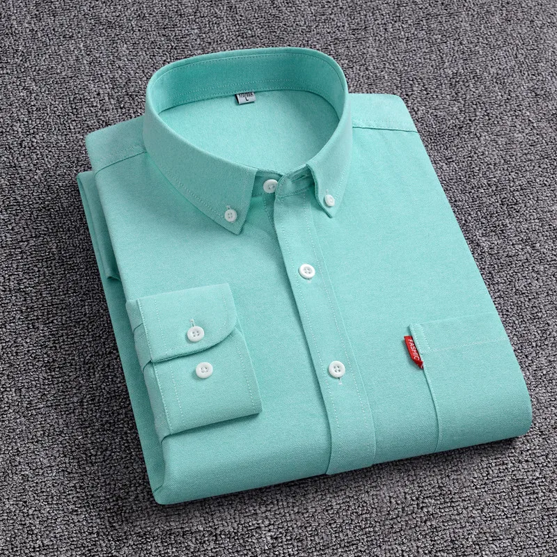 Oxford Cotton Full Sleeve Formal Shirt for Men - Green