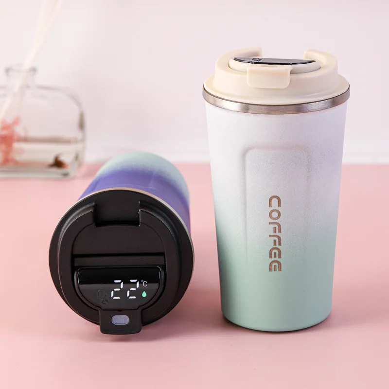 Copo Termico Cafe Taza Termica Smart Thermos Bottle LED Temperature Display  Thermal Mug Coffee Cup Travel Insulated Tumbler - AliExpress