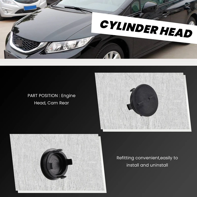 Honda Civic 실린더 헤드 리어 캠, 타이밍 플러그, 도장 포함, 12513-P72-003, 2 개