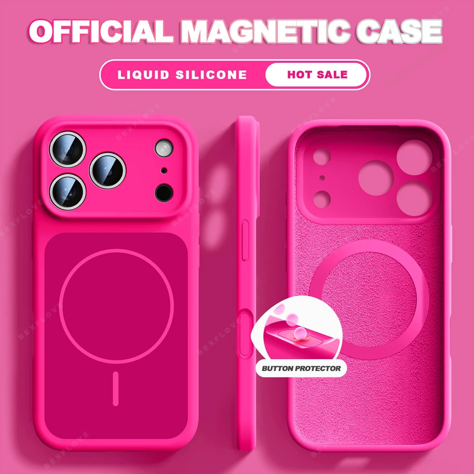 ตัวเลือกสินค้า เคสแม่เหล็กซิลิโคนเหลว iPhone 17/16/15 Pro Max พร้อม Magsafe