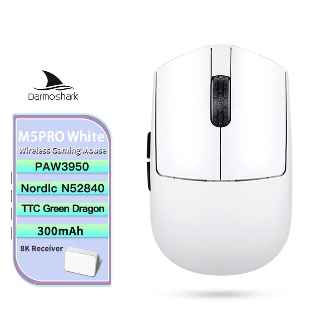 Darmoshark M5Air Forged Carbon Fiber Gaming Mouse Wireless 8K