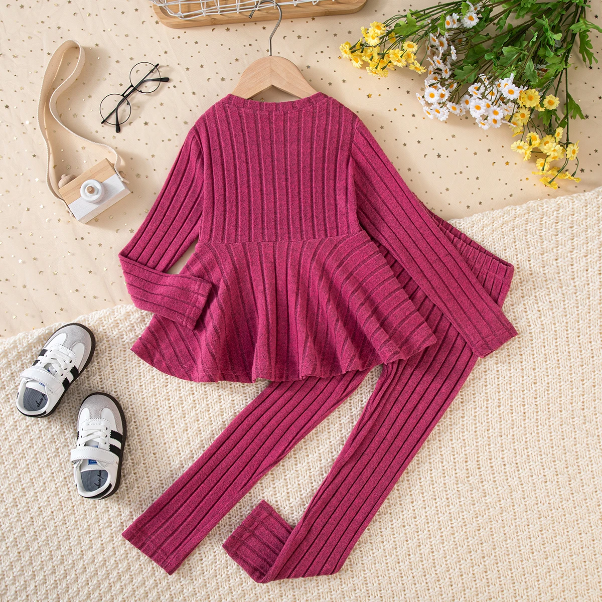 الخريف الفتيات قطعتين مجموعة القوس التعادل طويلة ا...