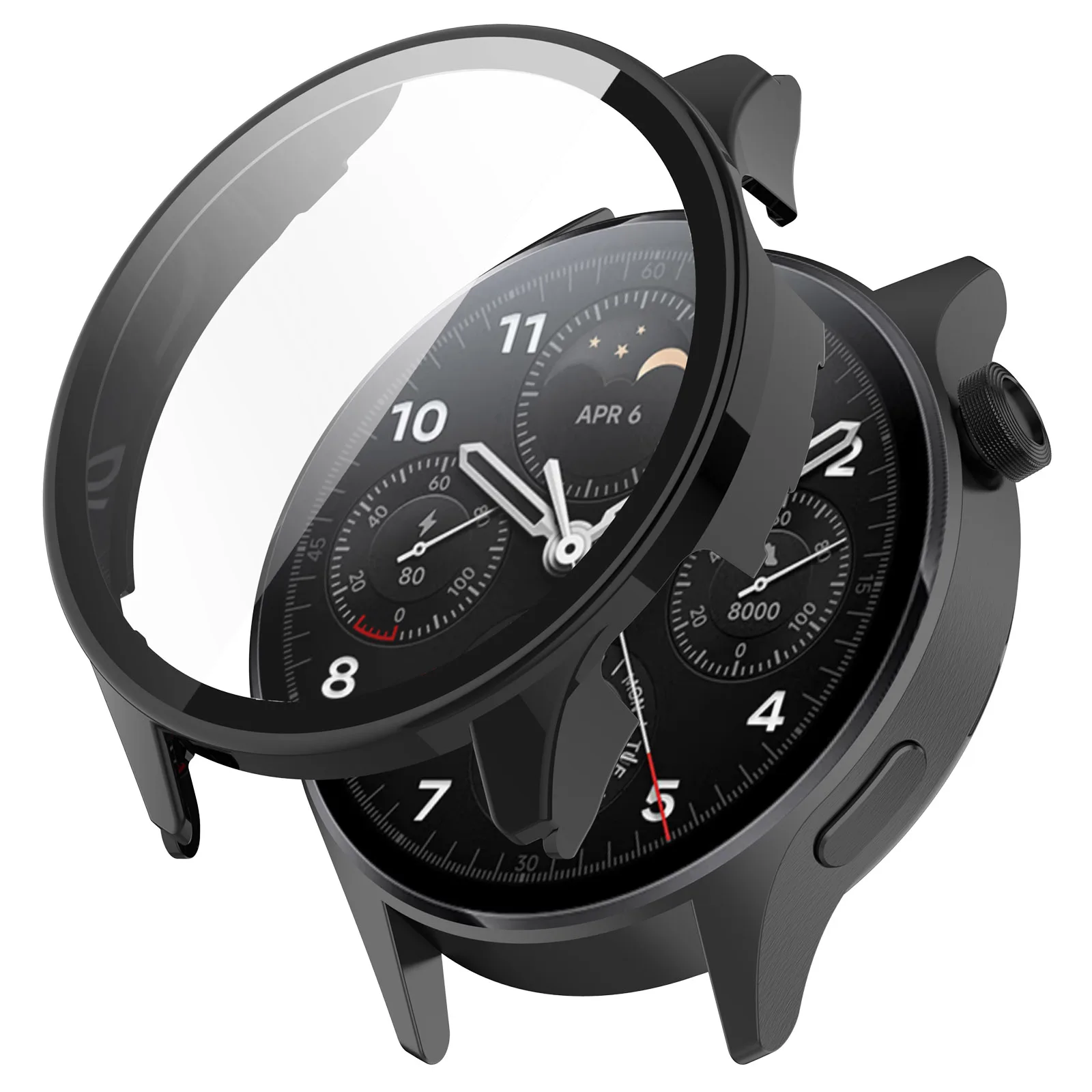 Screen Glass Protector Case for Smartwatches - Durable PC Hard Edge Protective Cover & Bumper Accessory
