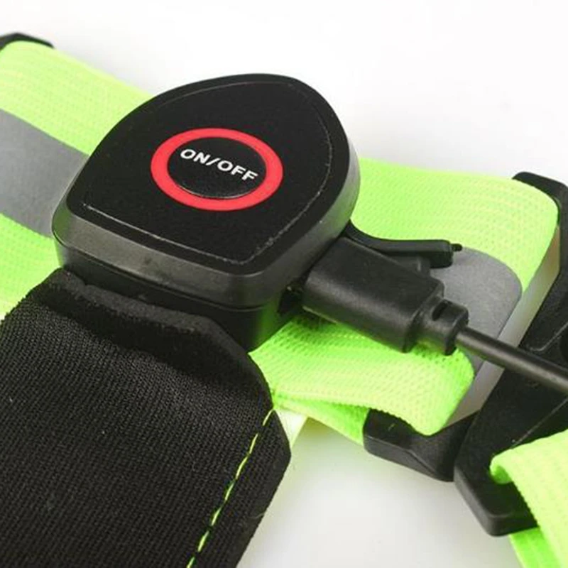 Reflective Vest High Visibility Rechargeable Running Light For Night Running Gear