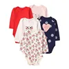 5PCS/set Fashion Baby Boys Clothes Cotton Soft Long Sleeve Autumn Boy Girls Bodysuit Newborn Toddler Body 1
