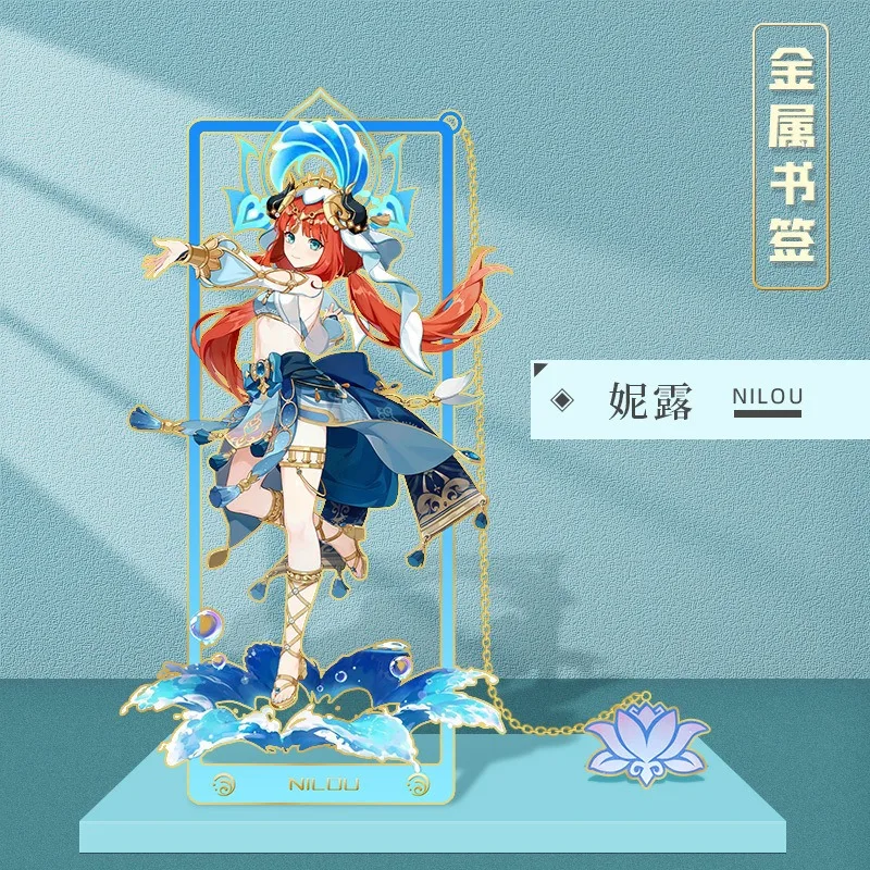 Genshin Impact Furina Neuvillette Yelan Nilou Kokomi Sigewinne Mu © Metal Hollow Bookmark 8.5x3.5cm Quaste Bookmark Badge – Detail 12