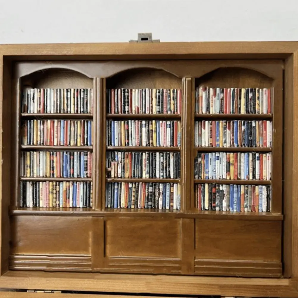 Estantería Anti-estrés De Madera En Miniatura Con 200 Libros – Adorno Shakeable Para Aliviar La Ansiedad – Ideal Para Amantes De Los Libros