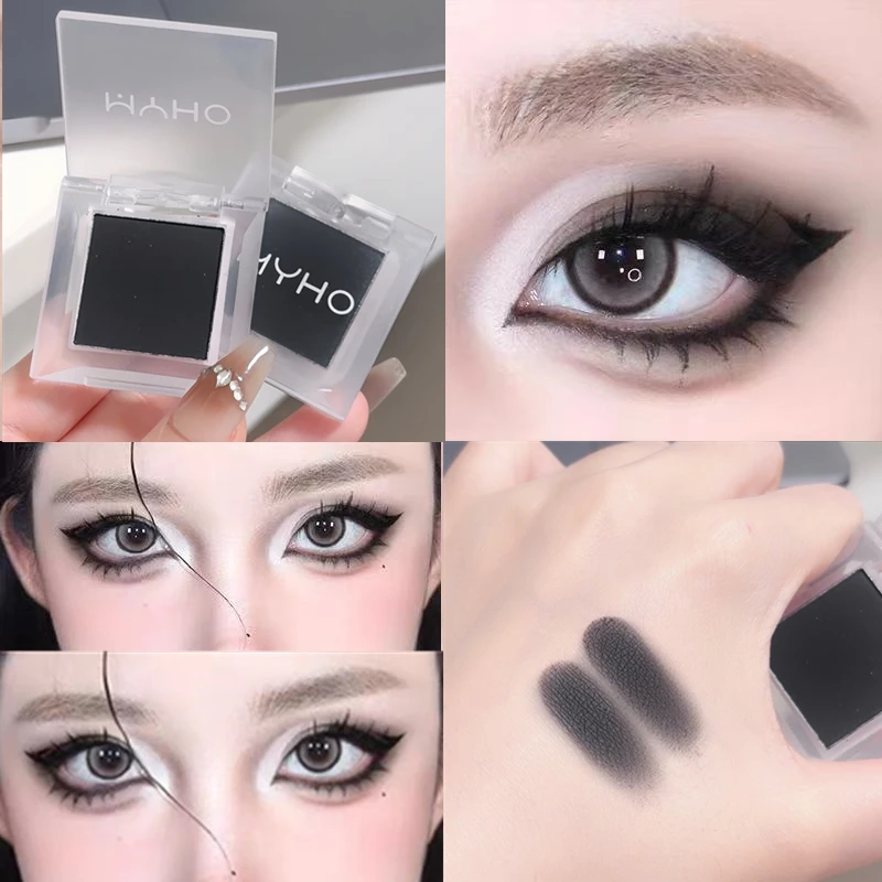 Eye shadow INS smoky monochrome black and white soot nude matte brightening base
