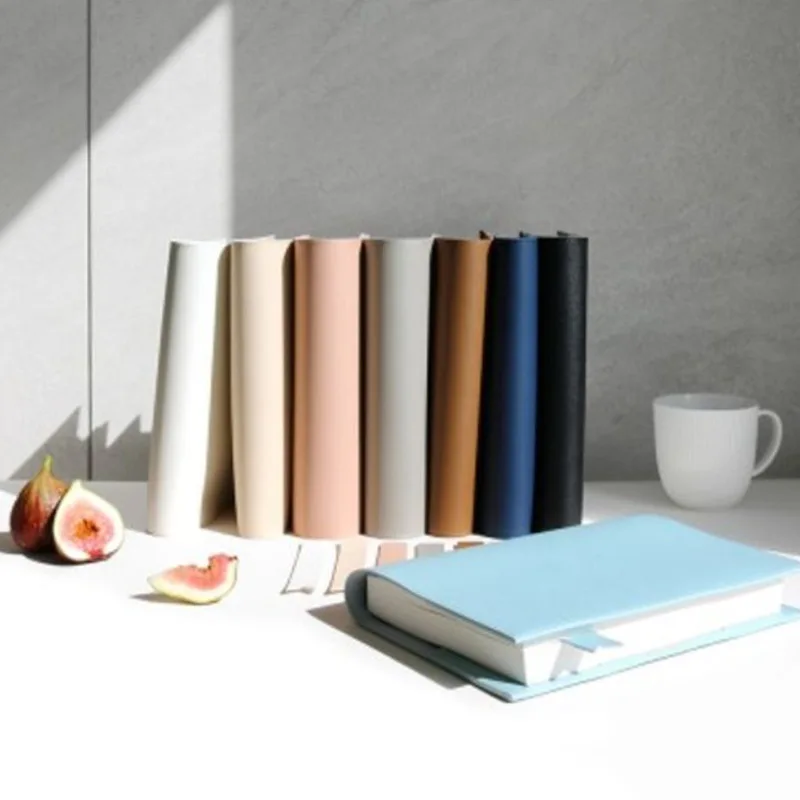 Personalized Pu Leather Book Cover Bookmark Simple Solid Color Notebook Leather Cover Can Hold Bible As Gift For Friends - 2