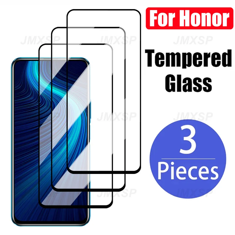 

3Pcs Protective Glass For Honor 30 20 10 10X Lite 30i 20i 10i 9i Tempered Glass For Honor X10 V30 Pro V20 V10 30S 20S 20E Glass