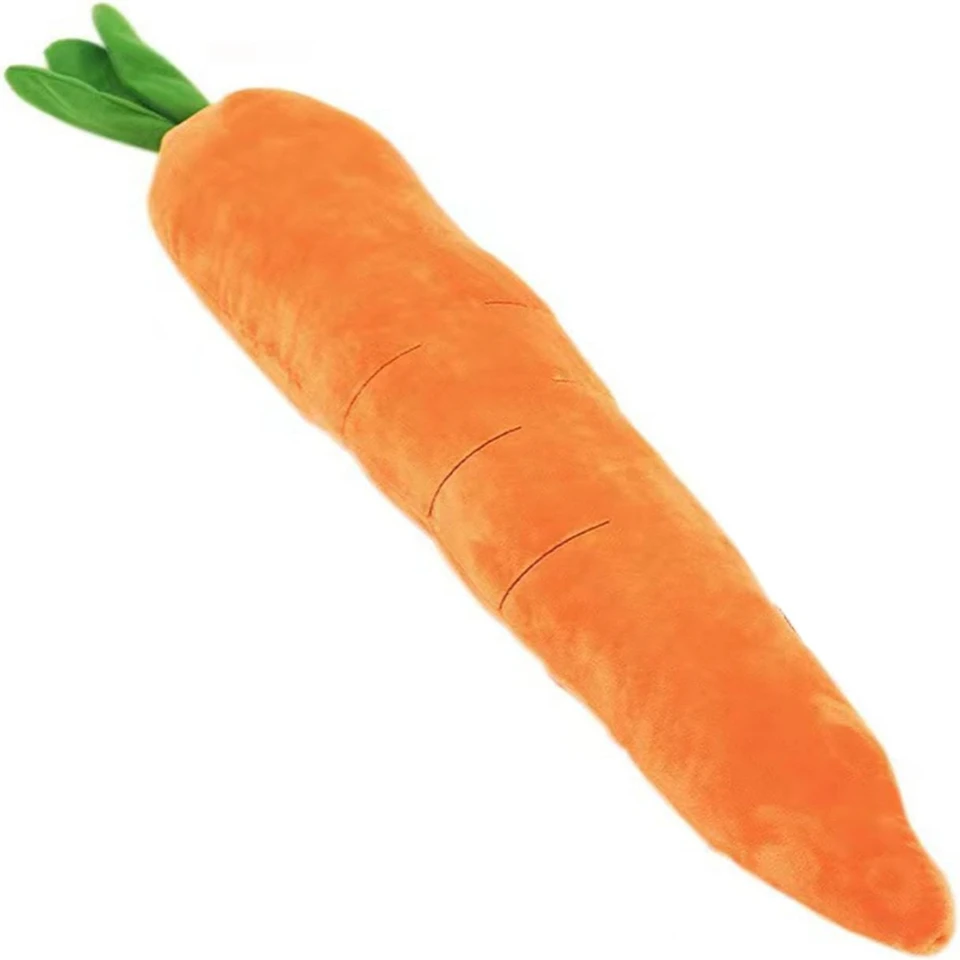 Durable Plush Carrot Dog Squeaky Toy