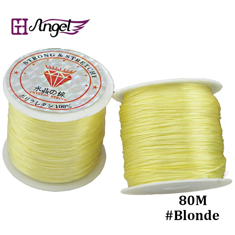 Angels 2rolls 80m DIY Stretch Elastic Crystal Thread/Cord/Wire for String Jewelery Necklace Bracelet Craft Making Beading