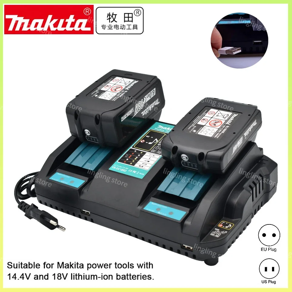 

Dual USB Port charger for Makita Battery Charger 14.4V 18V BL1860 BL1415 BL1430 BL1830 BL1840 BL1850 BL1845