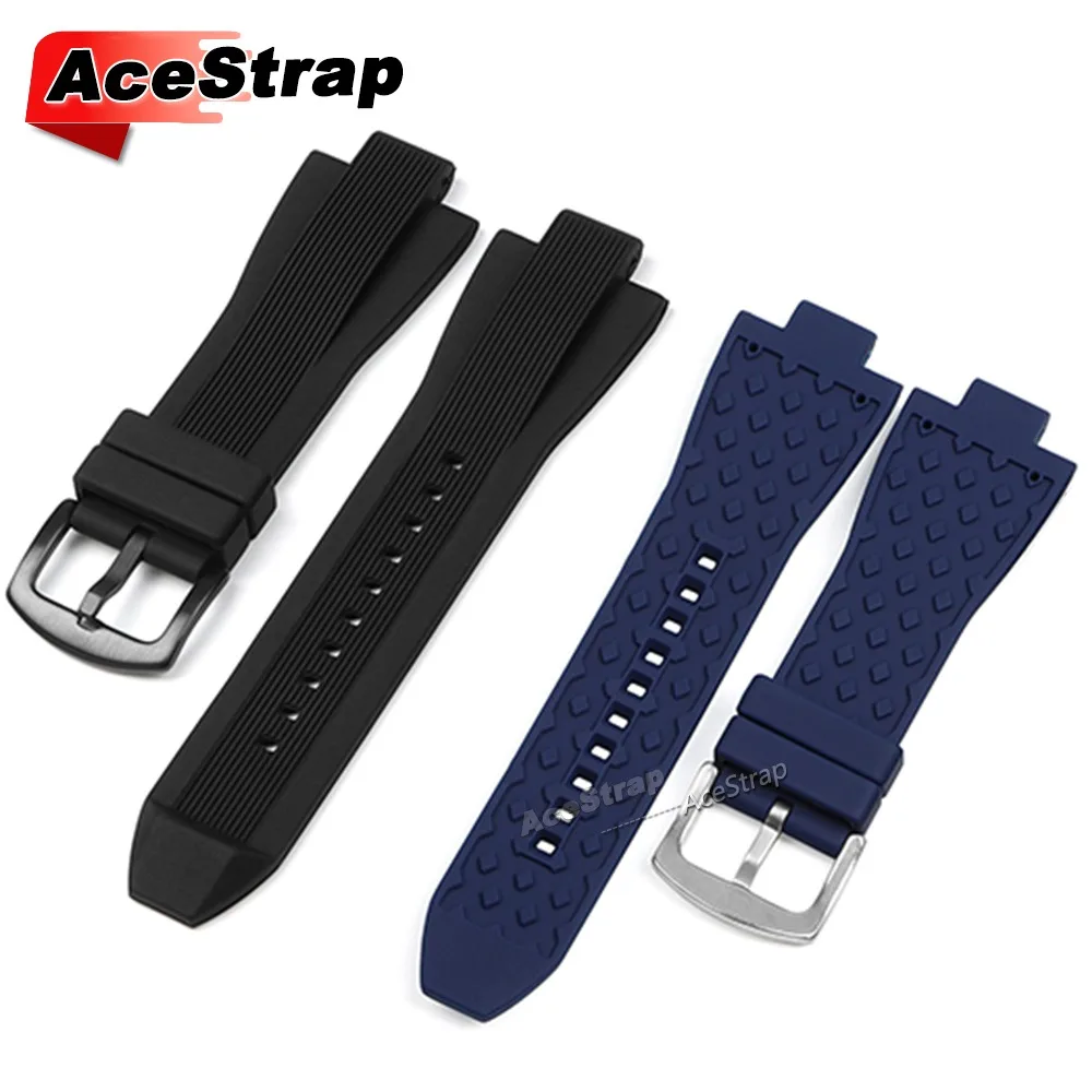 Silicone Convex End Watch Band - 13mm x 29mm Waterproof Wristband Accessories