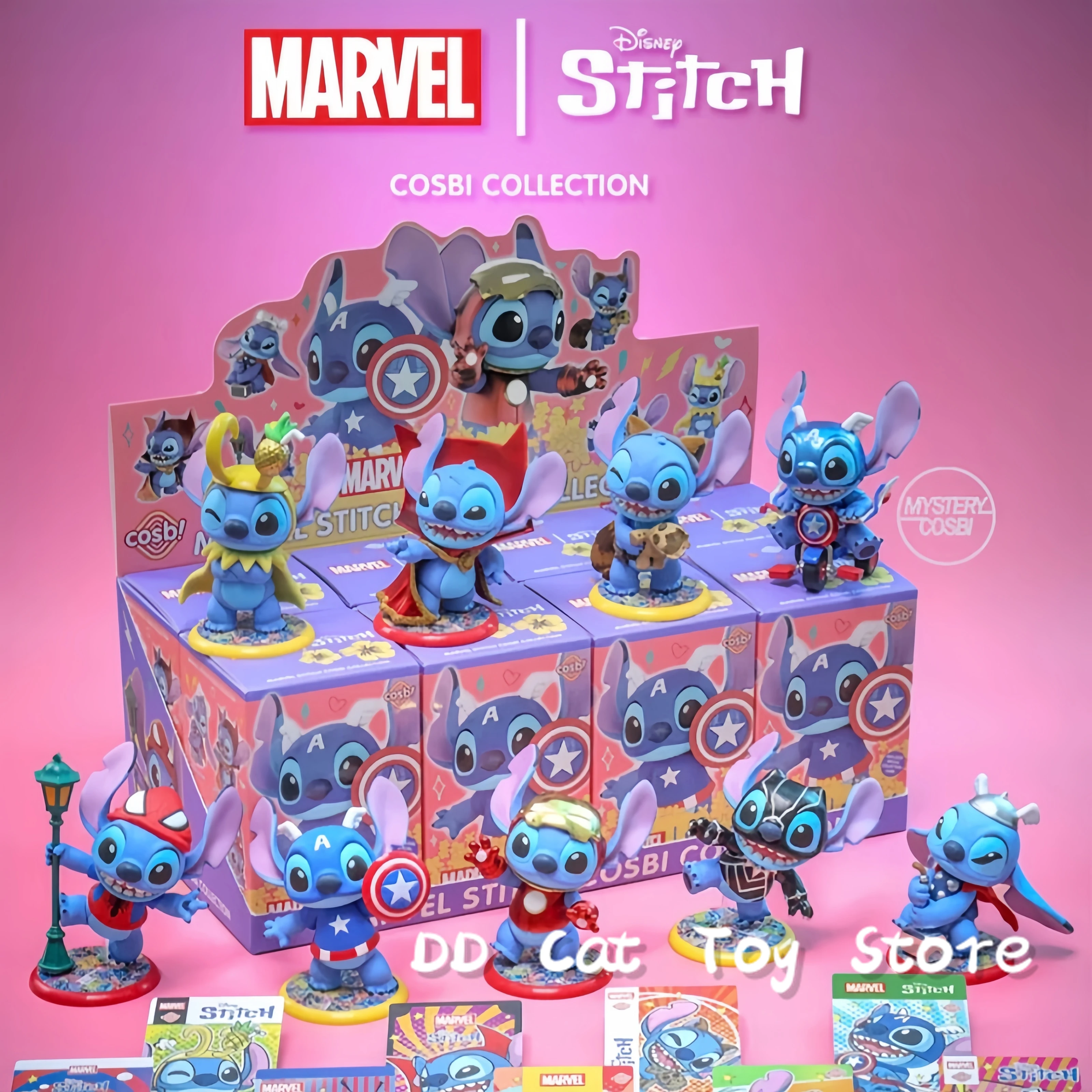 人気限定のcosbi MARVEL×STITCH BOX Marvel x Stitch コレクション フィギュア未開封シュリンク付き cosbi
