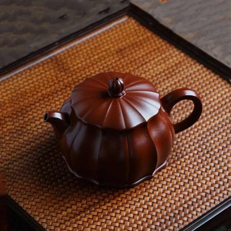 200ml Chinese Yixing Purple Clay Tea Pot Raw Ore Dahongpao Beauty Tea Infuser Custom Hand-painted Zisha Filter Teapot
