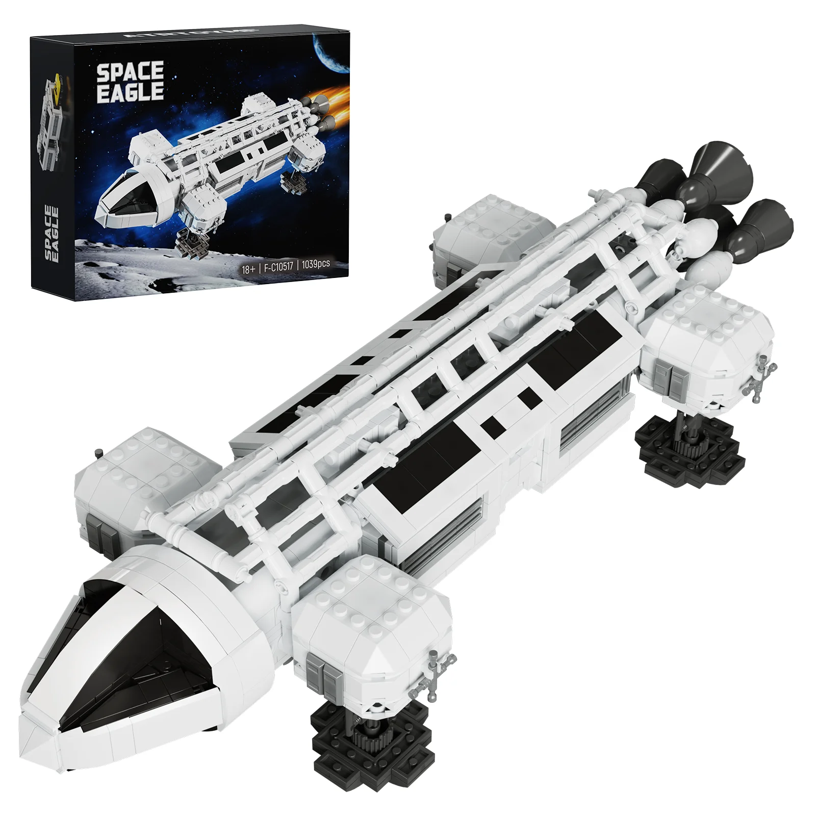 Eagle Transporter Space Eagle Shuttle Building Blocks Set Sci-Fi Eagle Space Spaceship Model Toys Gifts for Adults Fans 1039 PCS