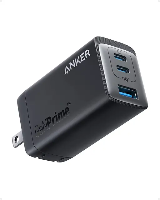 Anker USB C Charger, Anker 735 Charger GaNPrime 65W, 3-Port Fast Compact Foldable Wall Charger for MacBook Pro/Air andMore A2668 6