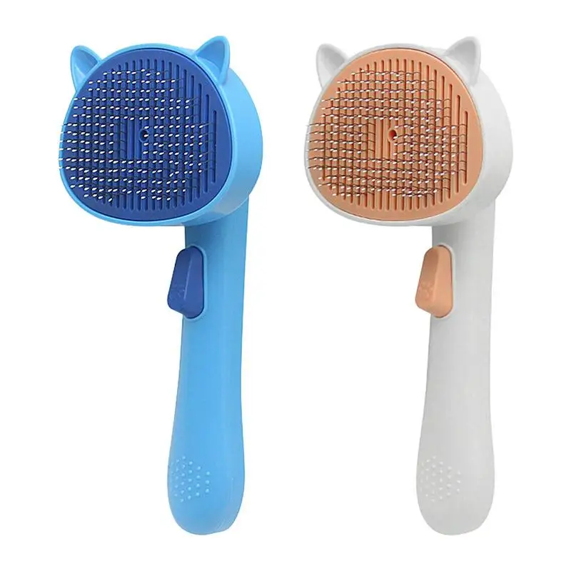 

Cat Brush Remove Hair Pet Hair Removal Comb Cats Non Slip Grooming Brush Stainless Steel Dog Combs For Brushes Cat Accessories