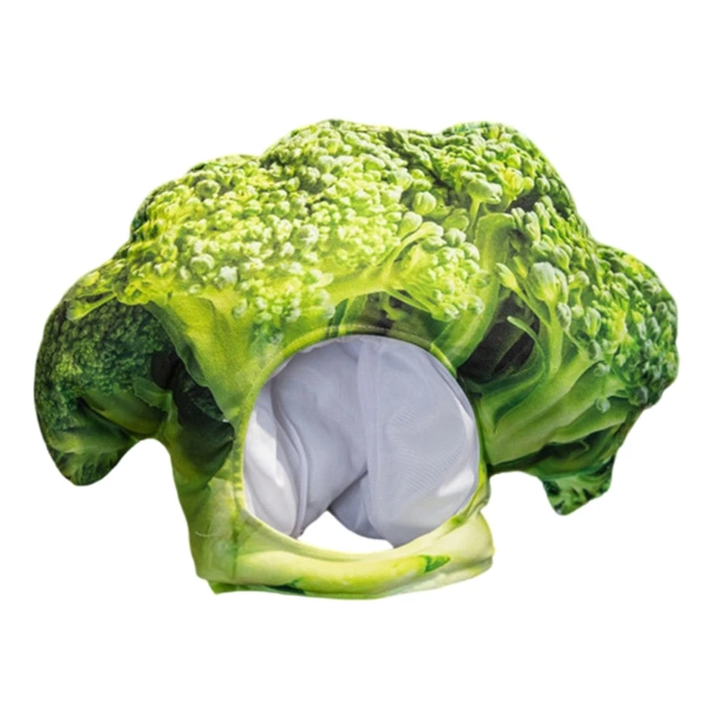 Lovely Broccolis Hat Plush Headgear Birthday Party Hat Role Play Costume Caps 4