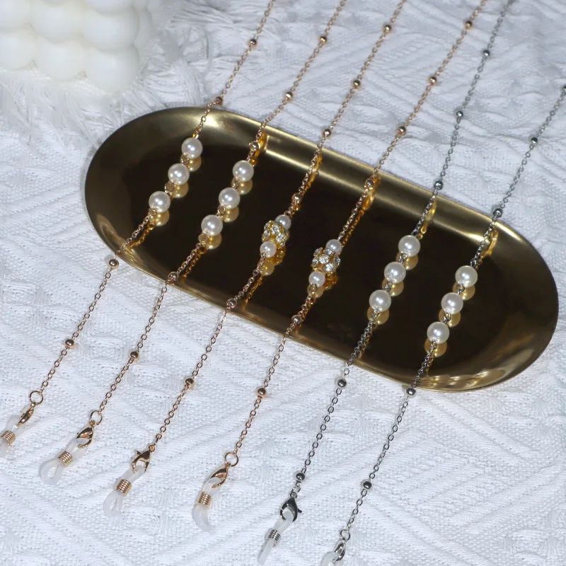 Glasses Chain BILIONE Pearl Beaded Eyeglass Chains For Women, Eye