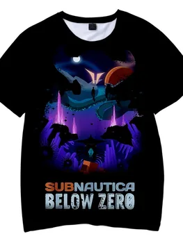 Модная футболка Subnautica ниже нуля, дизайнерские футболки большого размера с 3D принтом для мальчиков и девочек, мужские и женские футболки, оде...
