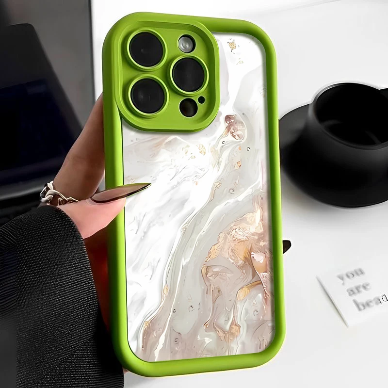 Marble Pattern Candy Color TPU Soft Phone Case Cover